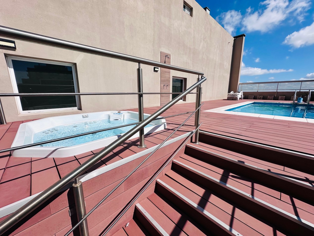 Semipiso moderno 2 ambientes con cochera y amenities